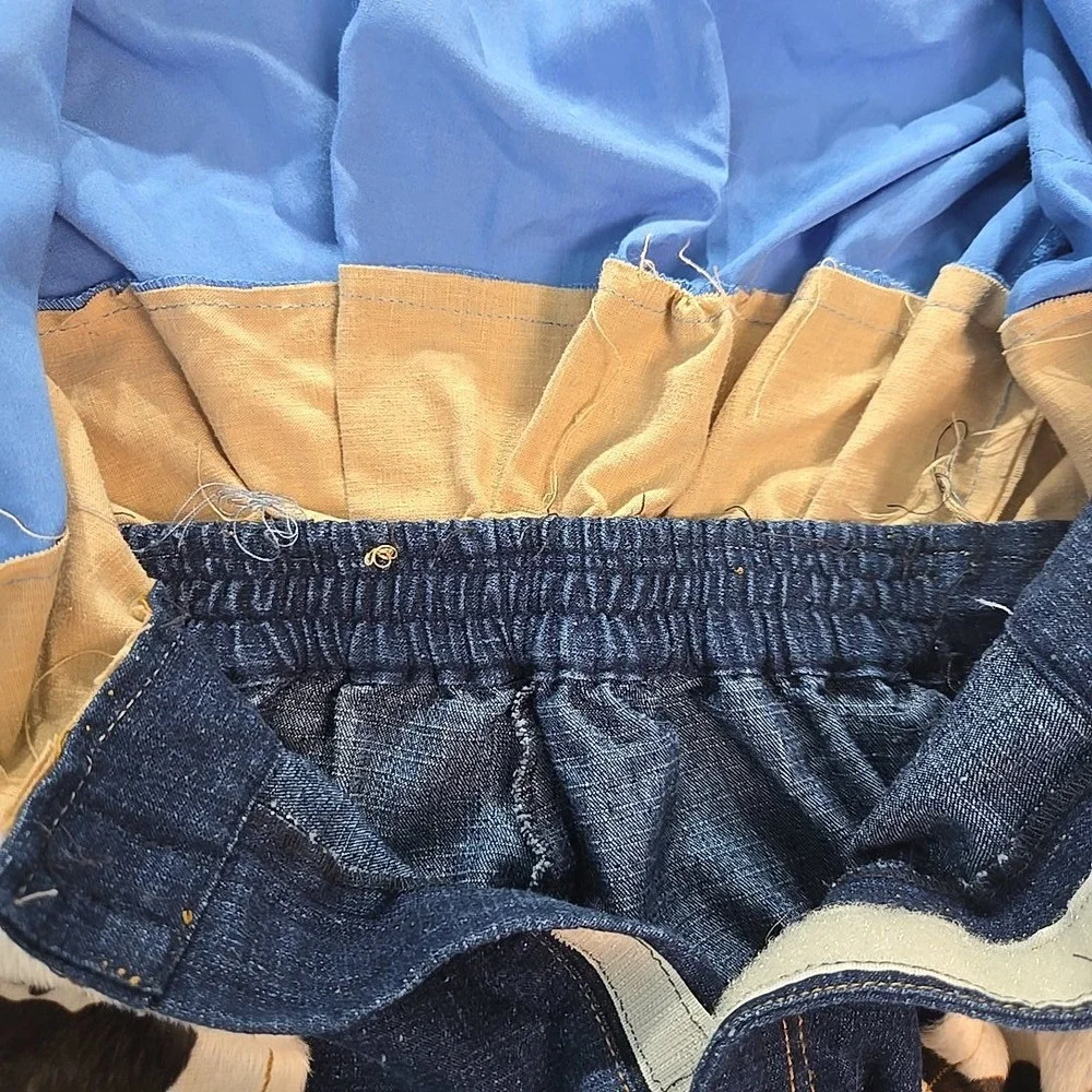 VTG Kids Cowboy Costume 8-10Y Western Woody‎ Denim Jumpsuit Chaps Cow Toy Story